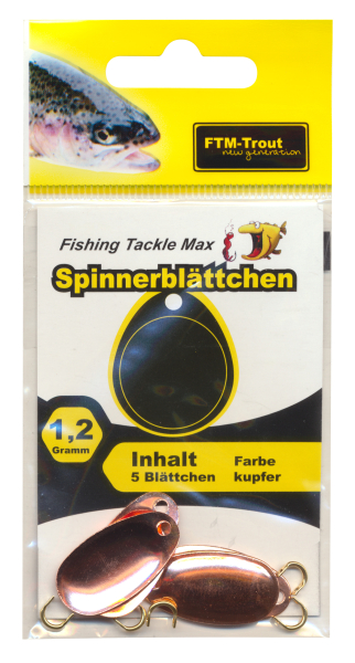 FTM Spinnerbl&auml;ttchen - 8 Farben 1,2-1,5g kupfer