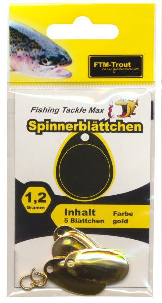 FTM Spinnerbl&auml;ttchen - 8 Farben 1,2-1,5g gold