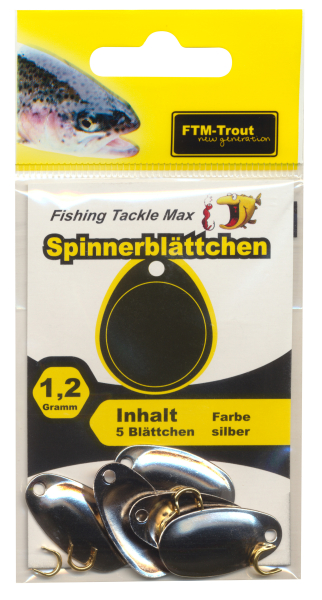 FTM Spinnerbl&auml;ttchen - 8 Farben 1,2-1,5g silber