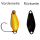 FTM Spoon Tremo 2,9cm - Forellenblinker gelb-rot/schwarz 0,9g