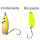 FTM Spoon Hammer 2,4g (3,3cm) - Forellenblinker gelb-wei&szlig; + schwarze Punkte/gelb