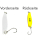 FTM Spoon Hammer 3,2g (3,9cm) - Forellenblinker UV wei&szlig;/ UV gelb