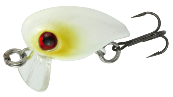 FTM Kahli Trout Hunter Mini 1,3g 2,2cm - Forellenwobbler wei&szlig;/gelbes Auge UV