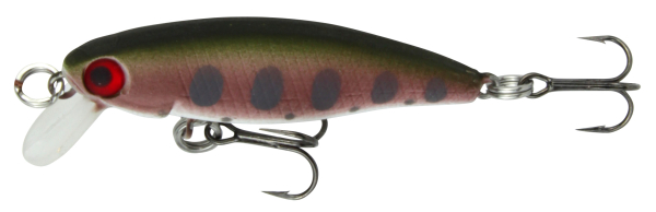 FTM Kahli Trout Hunter 1,3g 3,5cm - Forellenwobbler schwarz-rot- blaue Punkte
