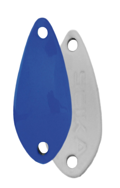 Seika FTM Spoon Thin - Forellenblinker blau/wei&szlig; 1,2g