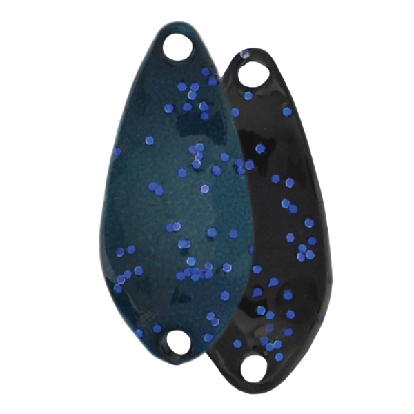 Seika FTM Spoon Sonar LT - Forellenblinker dunkelblau/schwarz mit Glitter 1,2g