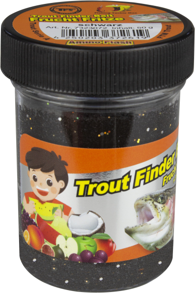 FTM Forellenteig Frucht Fritze schwimmend / Forellenpaste Schwarz