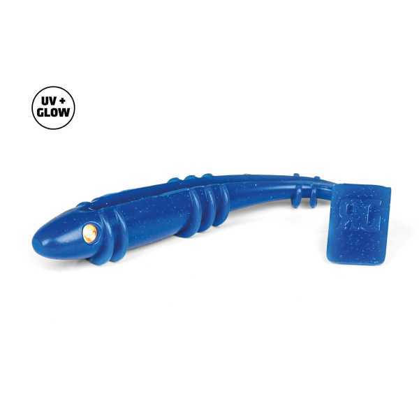 Raubfischgarage - Der Lieferant 250 - 25cm Gummik&ouml;der Gummifisch Blau UV aktiv