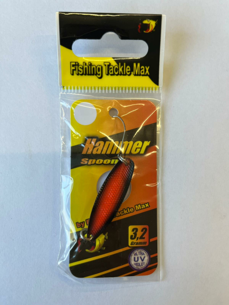 FTM Spoons Adventskalender Sonderfarben - Forellenblinker Hammer 3,2g Rot-Schwarz