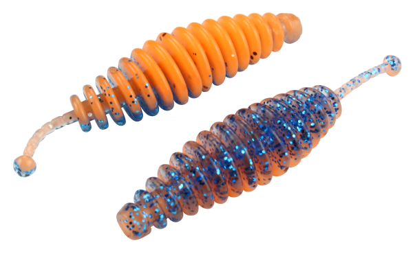 FTM Omura Baits Kong 5,5cm 1,6g - Forellenk&ouml;der blau m. Glitter - neon orange UV Kadaver