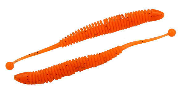 FTM Omura Baits Snake 8,4cm 1,4g - Forellenk&ouml;der neon orange mit Glitter UV Knoblauch