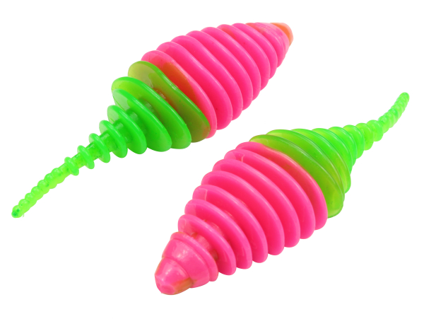 FTM Omura Baits Pongo 6,5cm 3,1g - Forellenk&ouml;der neon pink - neon gr&uuml;n UV Krill