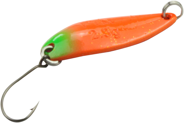 FTM Trout Spoon Crator 2,3g (3,20 cm) - Forellenblinker orange-gr&uuml;n/orange